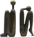 Lukitas Thinker Decorative Bookends, Non-Slip Book Holder, Book Ends by Lukitas