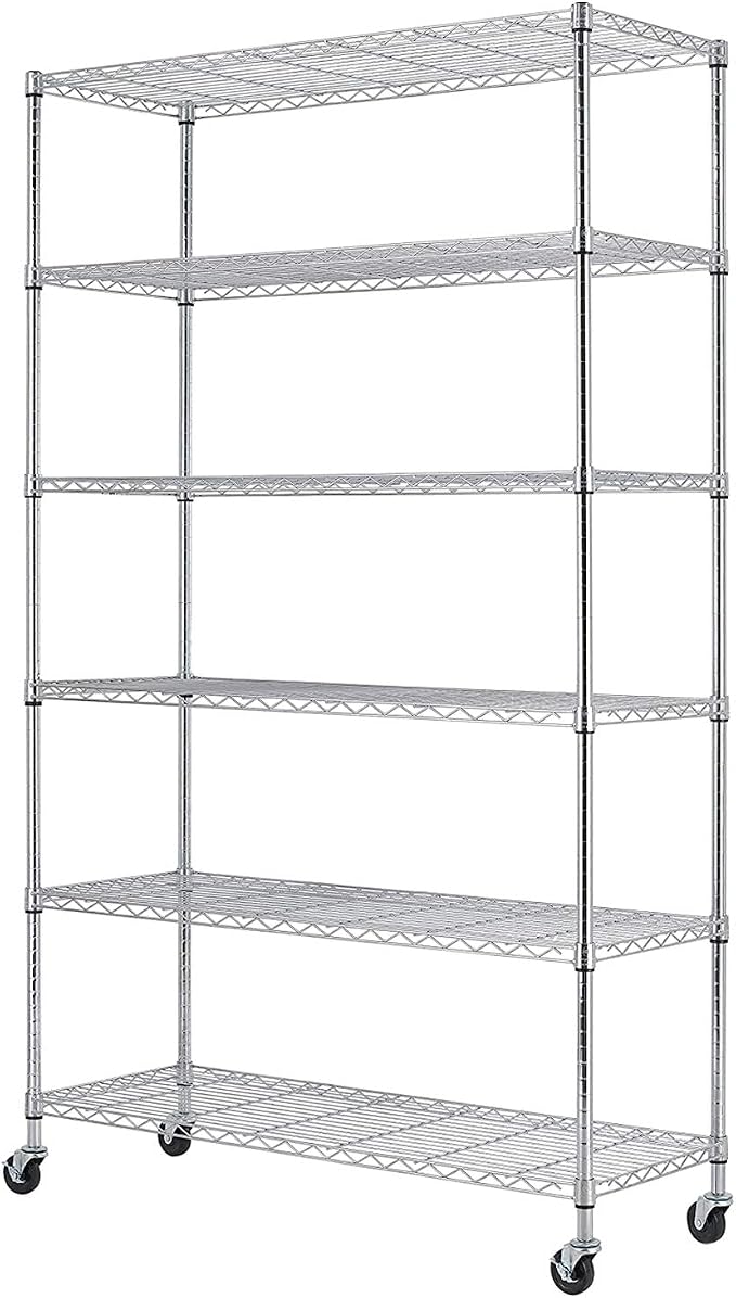 BestOffice | 6-Tier Wire Storage Shelves by BestOffice