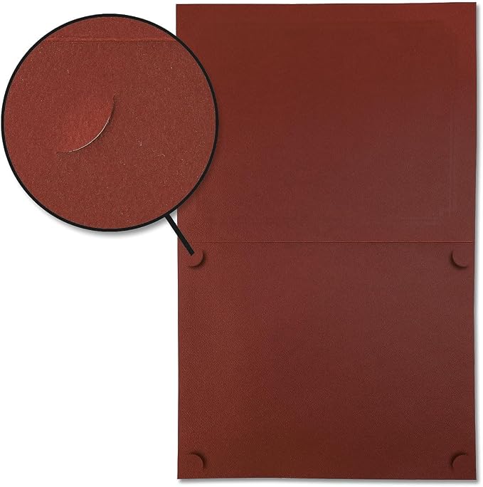 Fine Stationery Plain Burgundy Certificate Folders - Image 6