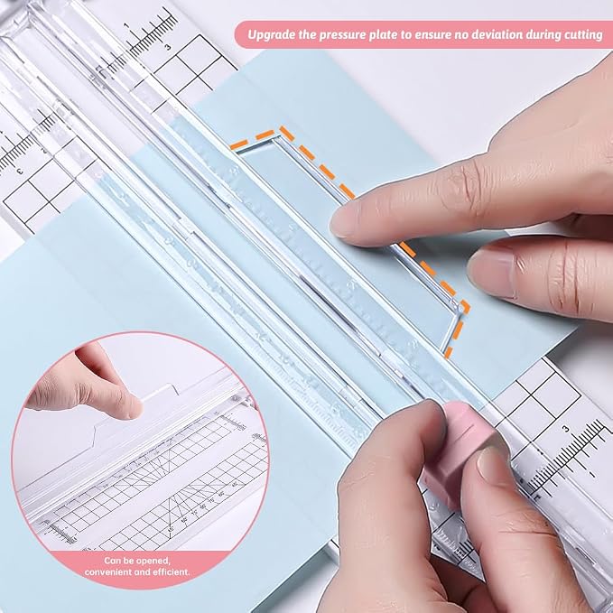 Paper Cutter, 4 in 1 Paper Trimmer Photo Cutter, Scrapbook Papers Craft Cutter - Image 5