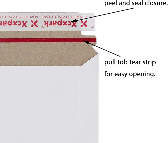 Xxcxpark 20 Pack Rigid Mailers, 7.5x9.5 inches Self Seal Photo Document Mailers - Image 4