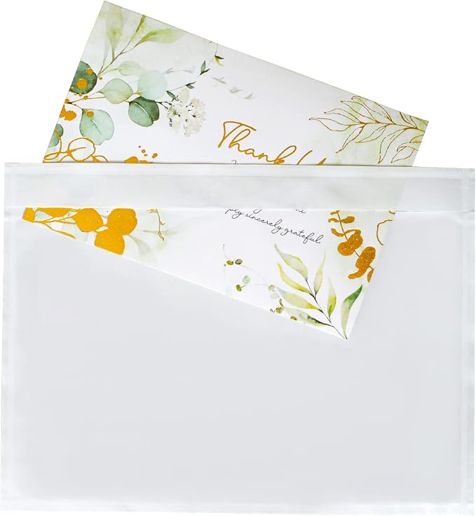 100 PCS 7.5"x 5.5" Clear Self-Adhesive Packing List Envelopes by INSAFEPACK