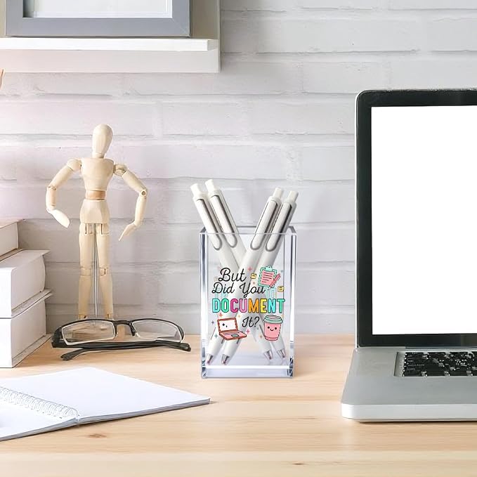 But Did You Document It Acrylic Cosmetic Pencil Pen Holder Cup, Funny Office - Image 4