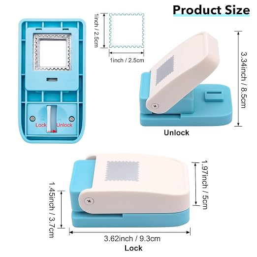 Square Stamp Punch, 1 Inch Square Stamp Puncher Postage Stamps Punches - Image 2
