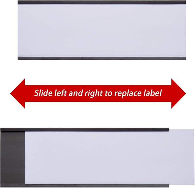 Magnetic Label Holders with Magnets, Data Card Holders with Clear Plastic - Image 4