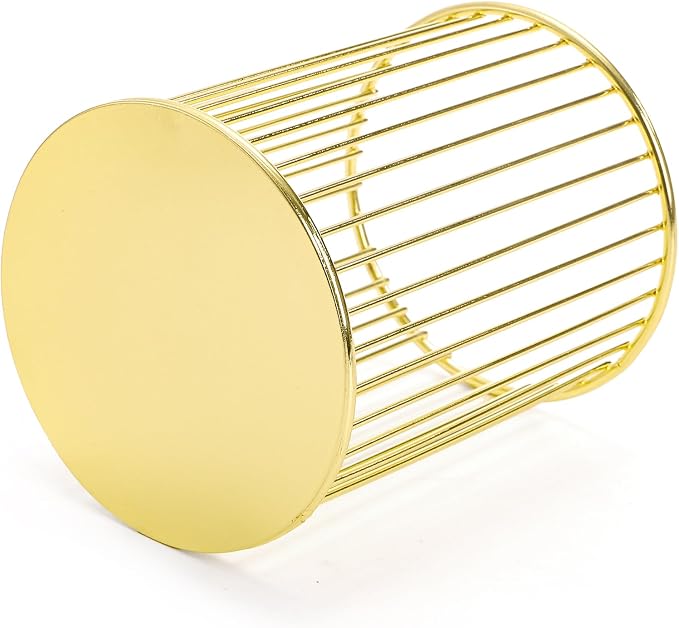 Yopay 4 Pack Gold Pencil Holder, Metal Pen Cup Makeup Brush Holder - Image 3