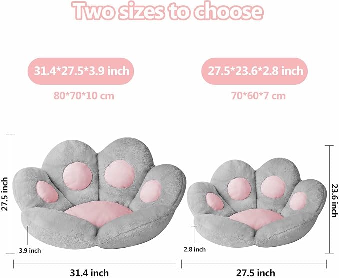 Ditucu Cat Paw Cushion Kawaii Chair Cushions 27.5 x 23.6 inch Cute Stuff Seat - Image 3