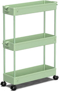 SPACEKEEPER Slim Rolling Storage Cart, 3 Tier Bathroom Organizer Utility Cart by SPACEKEEPER
