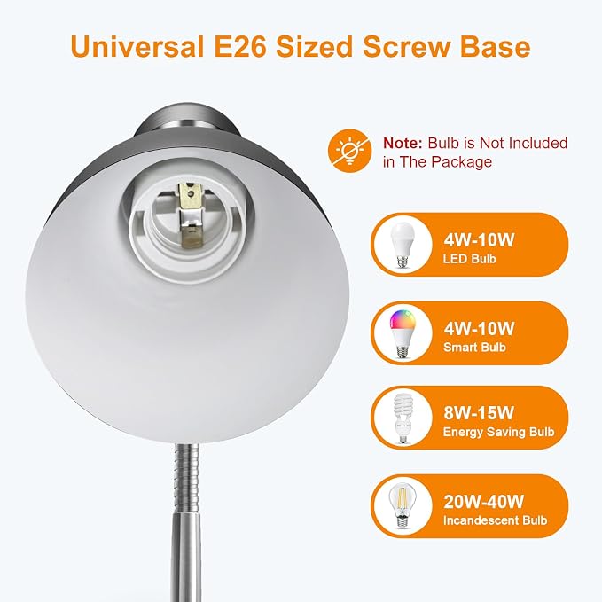 LEPOWER Metal Desk Lamp, Eye-Caring Table Lamp, Study Lamps - Image 5