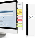 DOLLAR BOSS 2 Pcs 11" x 3.1" Transparent Acrylic Monitor Memo Board | Monitor by DOLLARBOSS