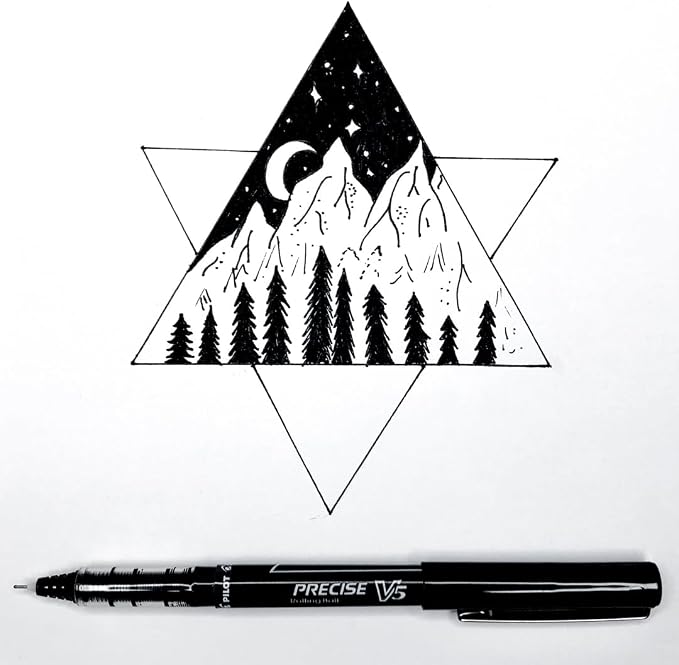 Pilot Precise V5 Rollerball Pens, Extra Fine Point 0.5 mm Black Pens, - Image 6