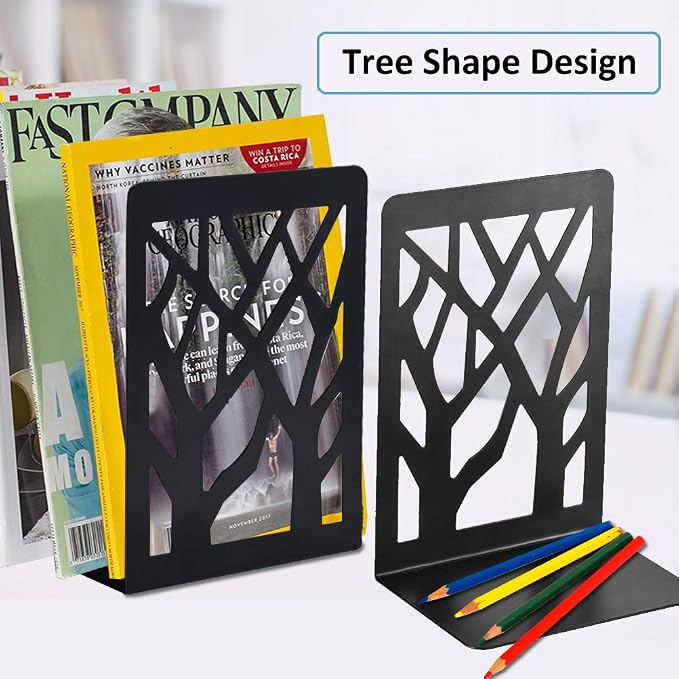 Decorative Metal Bookends Black Set of 4 - Image 6