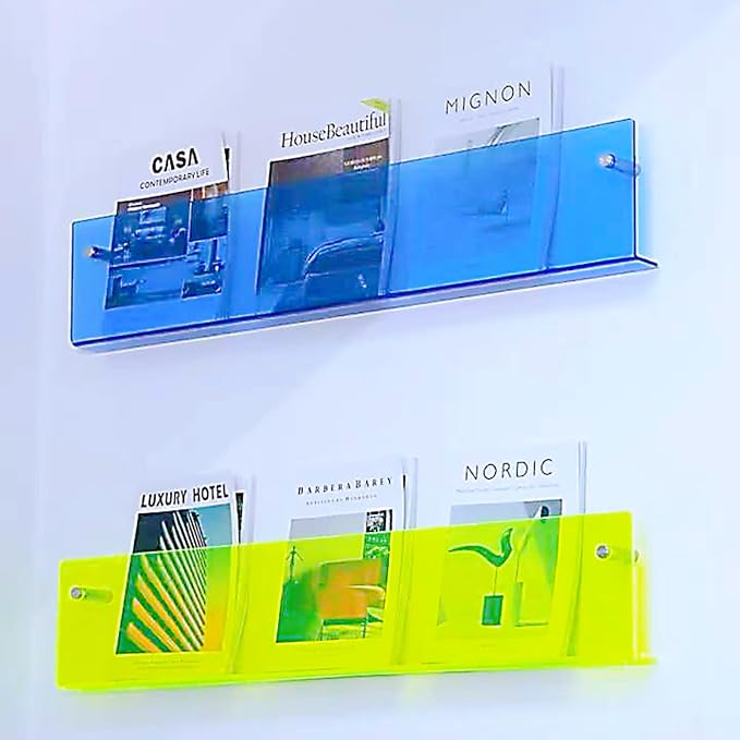 ROYALITA 2-Pack Acrylic Magazine Holder Brochure Holder, Fashion Hanging - Image 4