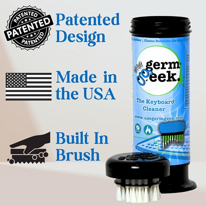 Germ Geek Keyboard & Electronics Cleaning Kit | Patented Precision Brush | - Image 2