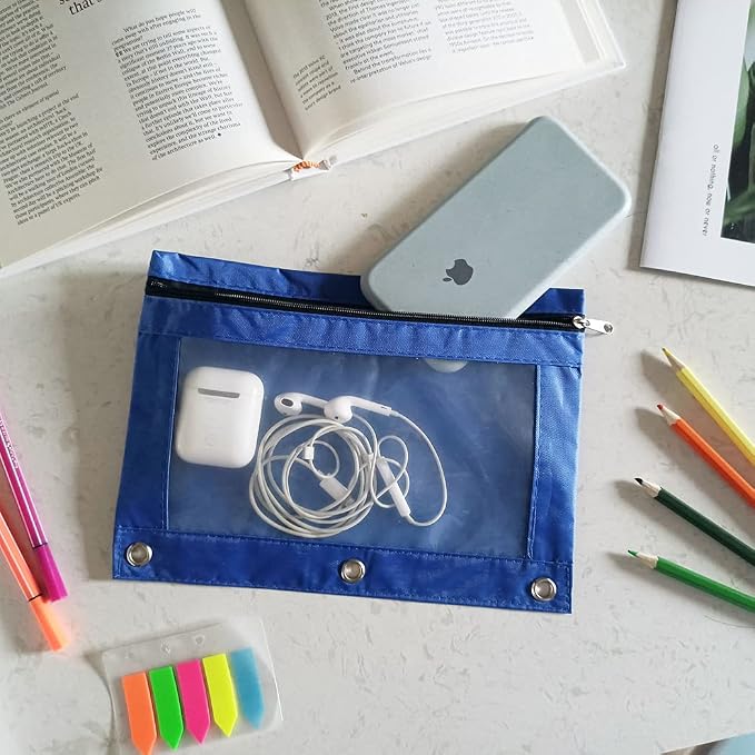 YoeeJob Binder Pouches for 3 Ring Binder, Pencil Pouch Pen Holder Case - Image 7