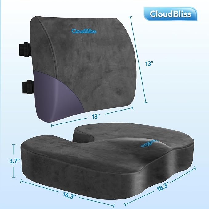 CloudBliss Lumbar Support Pillow & Seat Cushion Set - Image 5