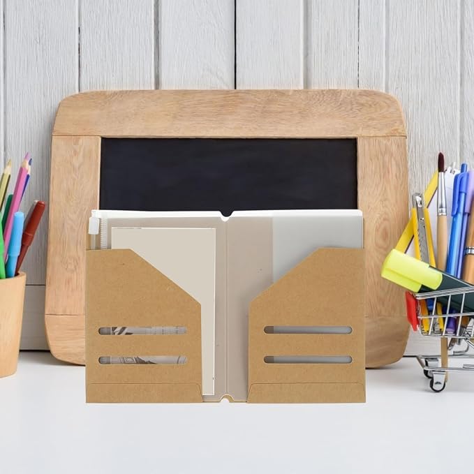 4pcs Kraft Card Holder and Zipper PVC Pouch Travel Kraft Paper Passport Holder - Image 5