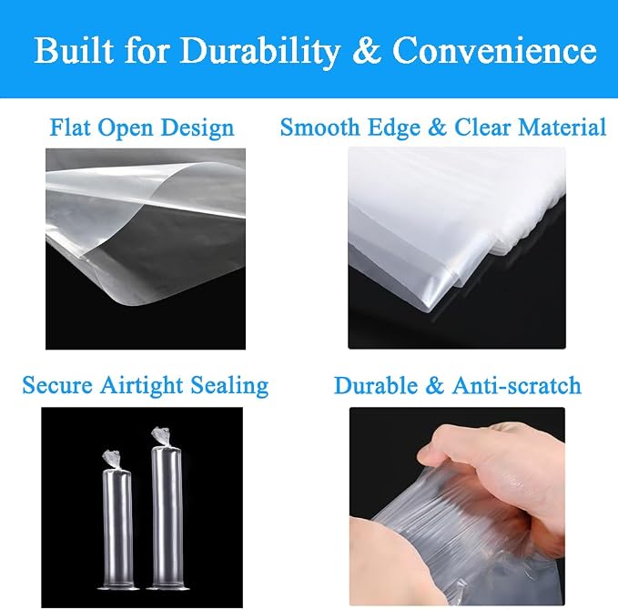20PCS 6" x 30" Extra Long Clear Plastic Sleeves - Image 3