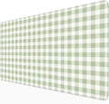 Green Checkered Gingham Desk Mat Pad XXL Large Mouse Pad Anti-Slip Big Mousepad by Nasdalgias