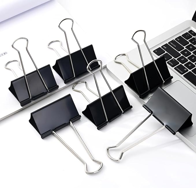 Extra Large Binder Clips 3 inch super big Binder Clips 6 Pack Big Metal Paper - Image 6
