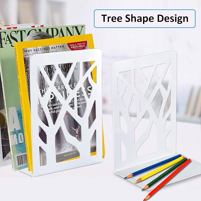 Book Ends, Bookends for Shelves, Book Ends for Heavy Books, Book Stoppers for - Image 2