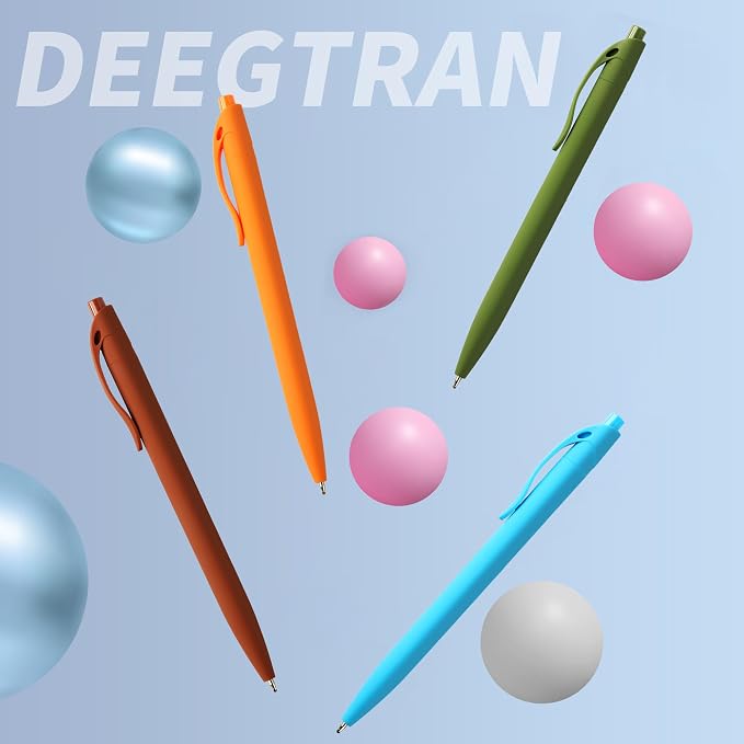 deegtran Pens Bulk, 50 Pack No Bleed Brown Click Pen, Wholesale Retractable - Image 6