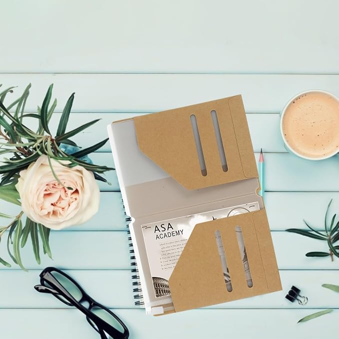 4pcs Kraft Card Holder and Zipper PVC Pouch Travel Kraft Paper Passport Holder - Image 9