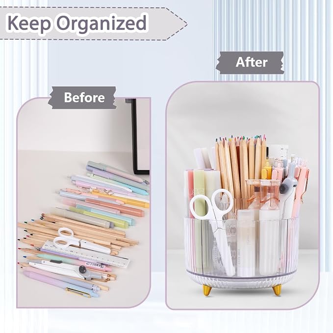 SKYDUE Rotating Pencil Pen Holder, Pen Organizer - Image 5