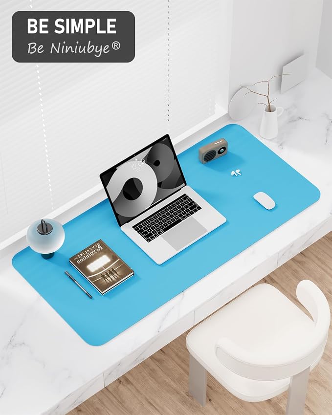 Desk Pad, 35.5" x 17" PU Leather Non-Slip Desk Mat Large Mouse Pad - Image 7