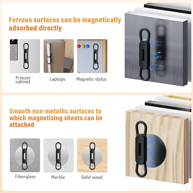 XYOFUN Magnetic Pen Holders Set of 12, Silicone Adjustable Pen Pencil Holder - Image 2