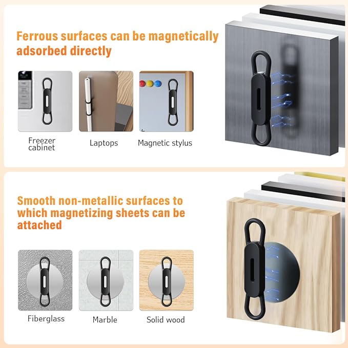 XYOFUN Magnetic Pen Holders Set of 8, Silicone Adjustable Pen Pencil Holder - Image 2