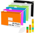 BOENFU Hanging File Folders, Letter Size, 26 Pack Sturdy Plastic Hanging by BOENFU