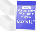 Outus 30 Pcs Self Adhesive Shop Ticket Holders Clear Plastic Sleeves Adhesive by Outus