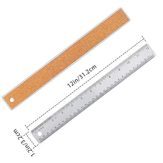 12 Inch Metal Ruler Stainless Steel Metal Ruler - Image 4