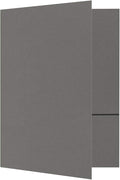 LUXPaper 9" x 12" Presentation Folders | Two Pocket | Smoke Gray | 100lb. Cover by LUXPaper
