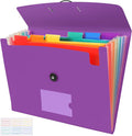 7 Pocket Accordian File Folders, Expanding File Folder A4 Letter Size Paper by CASAON