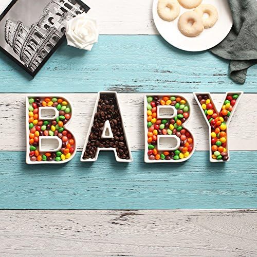 Coffeezone Small Porcelain Letter Candy Dish & Small Nuts Plates, Party Decor - Image 7