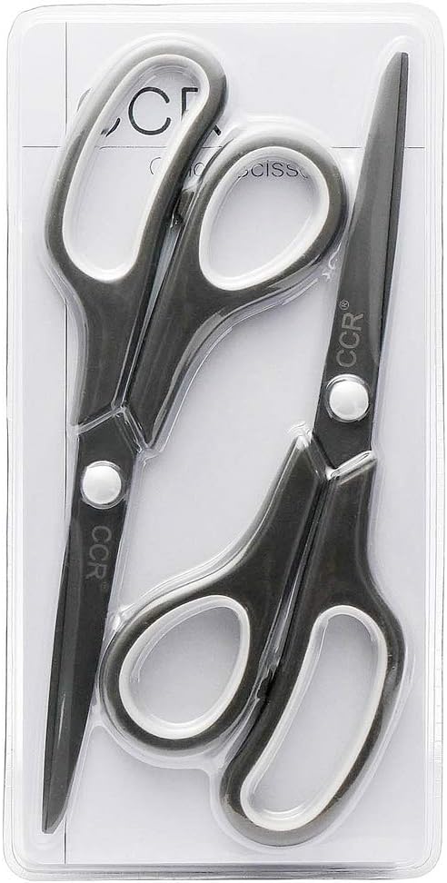 CCR Scissors 8 Inch Soft Comfort-Grip Handles Sharp Titanium Blades - Image 7