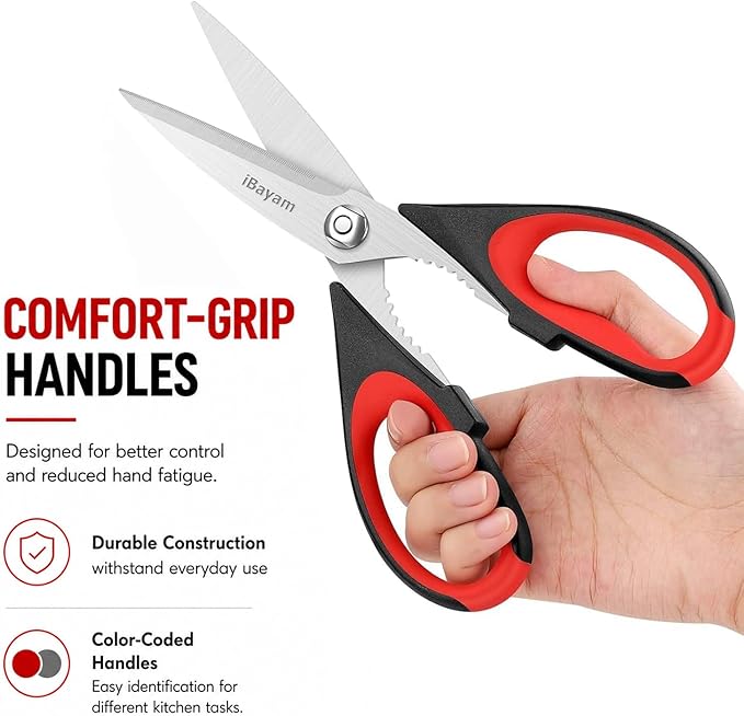 iBayam Kitchen Scissors All Purpose Heavy Duty 2 Pack - Image 5