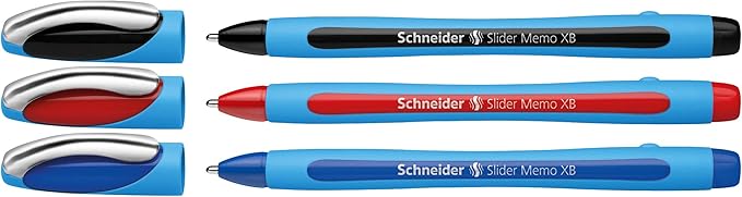 Schneider Slider Memo XB Ballpoint Pen, 1.4 mm, Light Blue Barrel by Schneider