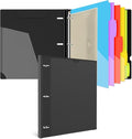 INFUN 1 Inch 3-Ring Telescoping Project Organizer Binder, 13 Pocket, by INFUN