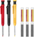 MECHEER 3 Pack Carpenter Pencils Mechanical Pencils by MECHEER