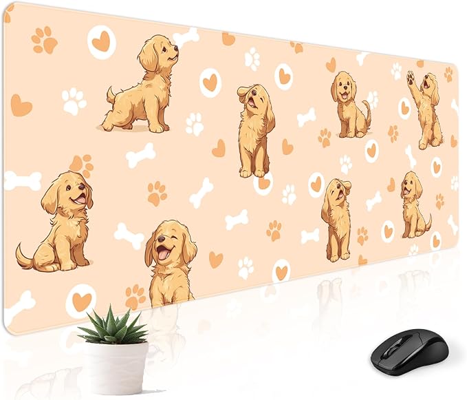 Mousepad Desk Mat Gaming Large Keyboard Cute Office Desktop Computer Laptop Dog by Stanoha
