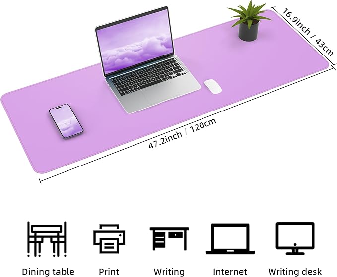 AFIING Leather Desk Pad Protector, Large Desk Mat - Image 2