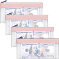 4pcs Storage Bags with Zipper, Waterproof Cash Bag by VOCHIC