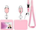 Pink Horizontal ID Badge Holder by happyhbt
