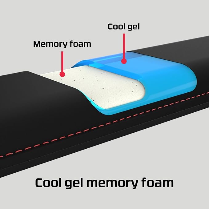 HyperX Wrist Rest – Compact – Cooling Gel – Memory Foam – Anti-Slip - Image 2
