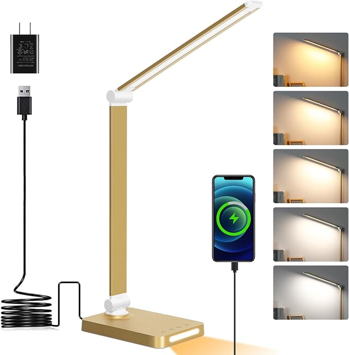 LED Desk Lamp with USB Ports, Touch Desk Lamps by DottArts