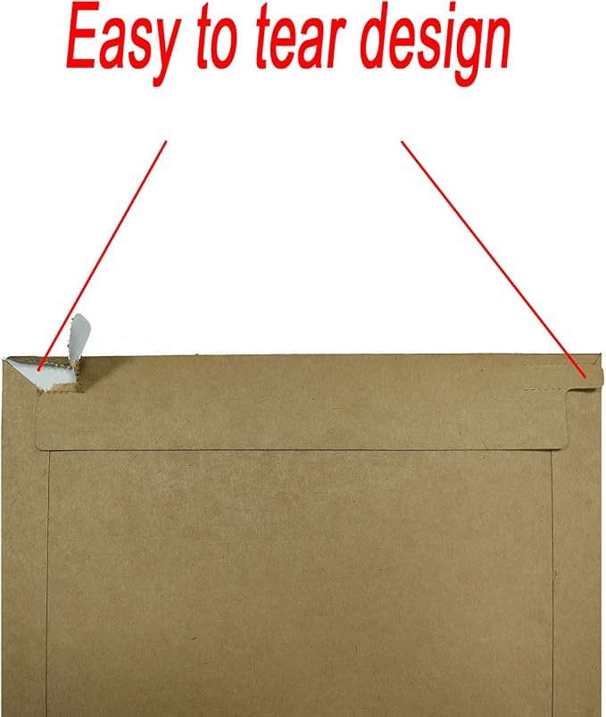 Bonfasvo Rigid Mailers 30 Pack 9.5 x 12.5 inches Brown Self Seal Stay Flat Bulk - Image 5