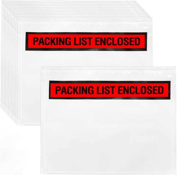 Nicunom 500 Pack 7.5'' x 5.5'' Packing List Envelopes, Adhesive Shipping Label by Nicunom